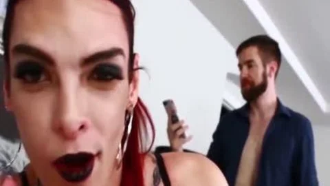 Redhead Trans playgirl Gently Choked During painfully pooper