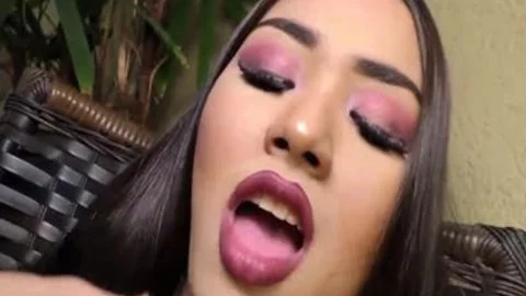 delicious young shemale Mayna Santini acquires Her Shecock Sucked And wazoo Stuffed