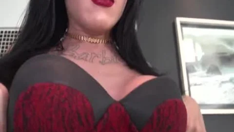 fine Nataly Strokes Her large dong Until she Cums