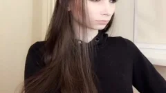 Skinny Pale Goth Trap On web camera