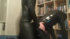 CuteCross: Latex Crossdresser In haunch High Boots Is banged coarse And Hard