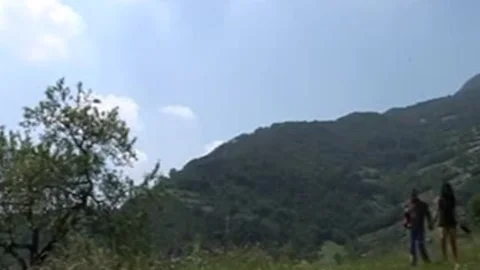 breasty brunette hair Riding shlong Outdoor
