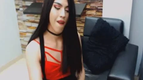 yummy lady-man In Red Hard Jacking