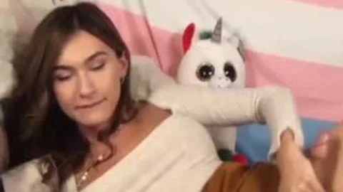 yummy young brunette hair shemale Jerks hairy massive ramrod