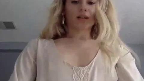 filthy blond lady-man Handles A wazoo plug toy, Live