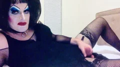 humongous Makeup Sissy SlutDebra Strokes Herself For Web Fans