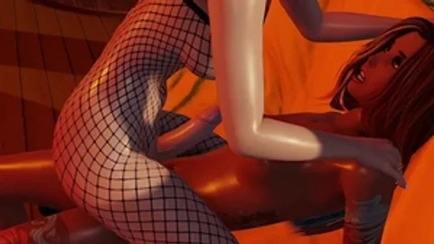 Two Teens, One Femboy, and Lots of Shemales