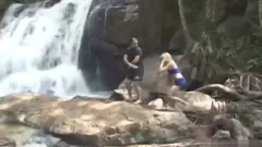 naughty Brazilian blonde banging At The River..