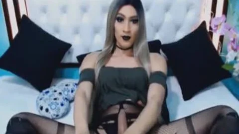 enormous Hard ladyboy pecker In Solo Masturbation