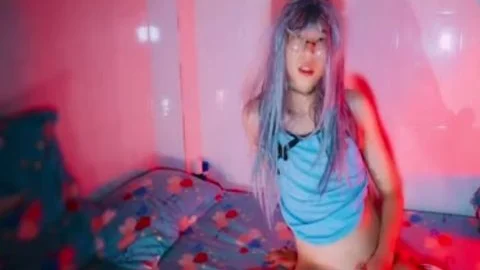 lovely asian Sissy Masturbate