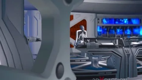 3d Alien Dickgirl bonks A fine ebony In The Space Station