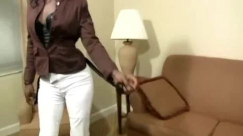 ebon tranny In darksome lingerie Wraps throat Around White ramrod