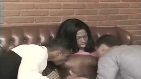 female-dom Diva Sthellos manmale enjoying Two cocks