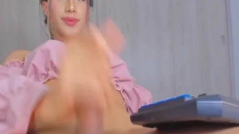 naughty Trans Antonela Stroking Her massive 10-Pounder