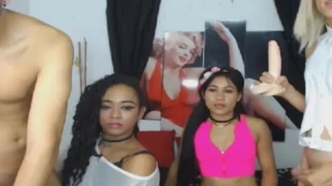 Trannys On Foursome fellatio-job And oral