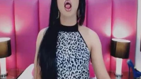 Hard ramrod tranny Masturbates On cam