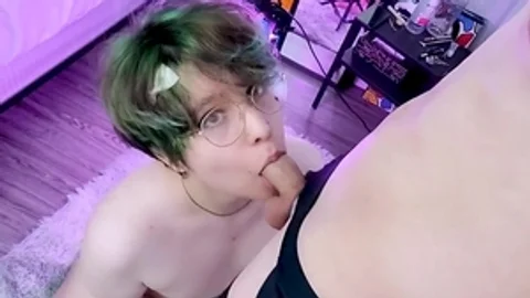 concupiscent Femboy Sucks A Flacid Piece Of penis