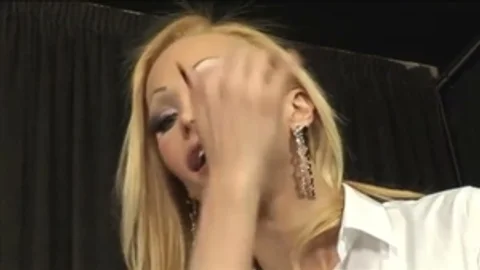 golden-haired lady-man With thick cock