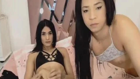 shemale fucking Her friend Wildly