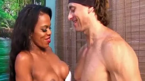 black tranny Lavinia Magalhaes And A Whate lad fuck Each Other Up The a-hole