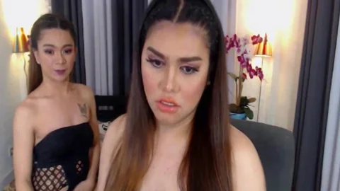 Two sexy tranny Found joy