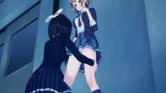 Futa Miku pounds Hibiki On A Table, Cums In Her twat. Futa manga.