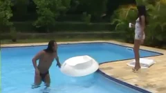 Layla Amorim And Matheus Axell fuck By The Pool