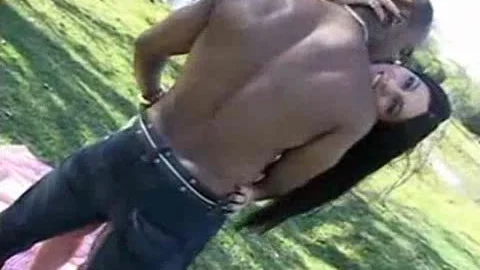 Interracial banging Outdoor