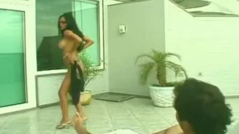 Claudia Moura nails With lad And Whips Him