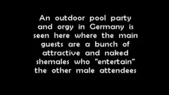 Outdoor t-girl Pool Party
