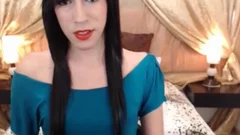 wild ladyboy Teases And Wanks Her Clean shaved dick