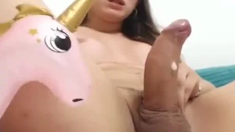 juicy TS girl Masturbates Her Shaft