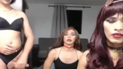 three-some latina trannies Blowjobs On web camera