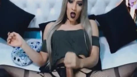 gigantic Hard tranny penis In Solo Masturbation
