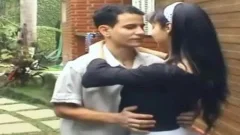 Girlfriend White Miniskirt fellatio From lad