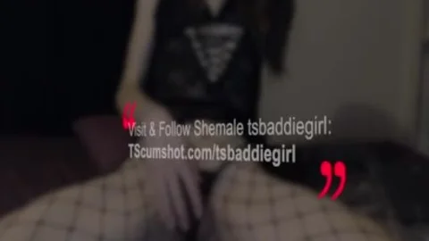 Latex Fetish gigantic dick shemale ass plug