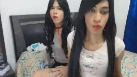 Two slutty lady-man suck And plow
