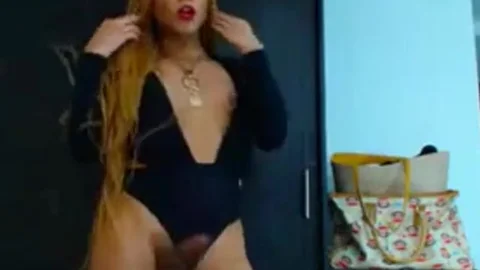 fine lady-man In excellent lingerie Solo