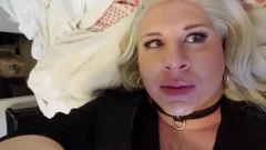 overweight blond Very concupiscent Transgender angel Is A cock sucker