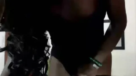 dirty ebon ladyboy Wanks Her dirty dick