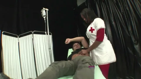 dark TS Nurse Knows her Job
