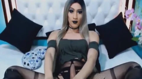 gigantic Hard shemale dick In Solo Masturbation