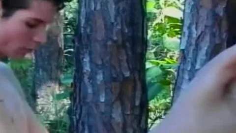 large Load acquires Blown On brunette hair ladyman Penelope Jolie's wang After Boyfriend bonks Her butthole In Woods