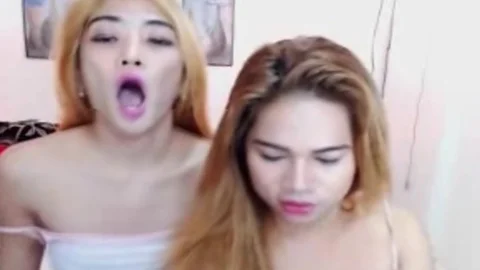 wicked cute pair tranny butthole plowing