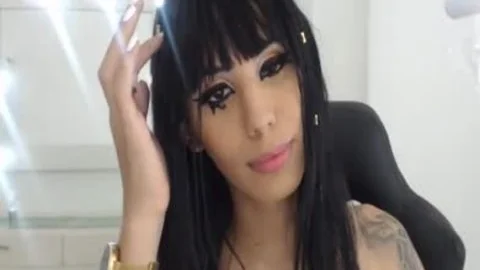 Damn charming Colombian ladyboy On webcam Part 1