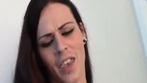 Tall brunette t-girl Masturbating her big ramrod