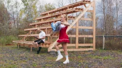Trans Angels: Gorgeous Cheerleader Rides Coach with Gusto