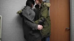 two trannies In Public baths kissing And stroking
