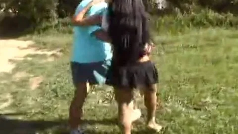perfect blowing In 69 Pose In The Garden