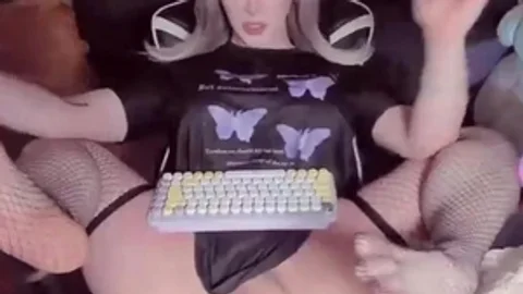 throbbing wazoo German Translady In darksome stockings Strokes Her throbbing knob Online